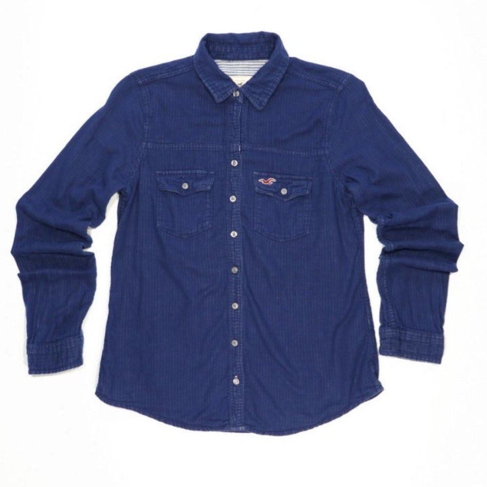 Hollister Womens Shirts size M Long Sleeves Blue